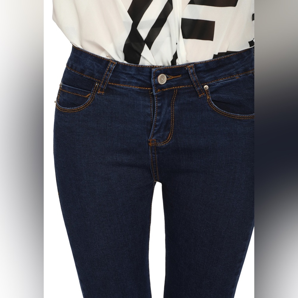 Lulu & Sky Dark Blue Skinny Jeans - Picture 5 of 7